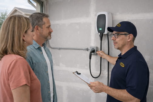 Home EV charging setup for new electric vehicle owner